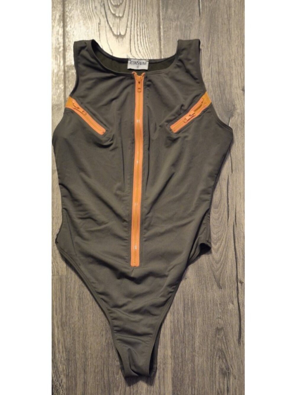 Icon Swim Zip Front Swimsuit Bathingsuit Women's Size Small